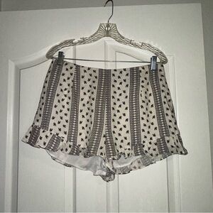 HRX Cream and Black High Waist Shorts